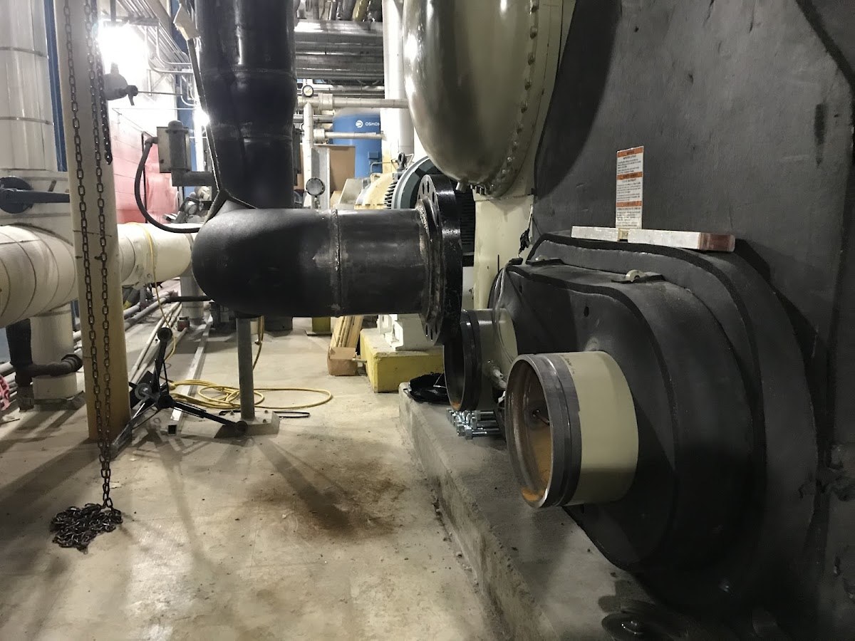Industrial motor and coupling assembly, real job site
